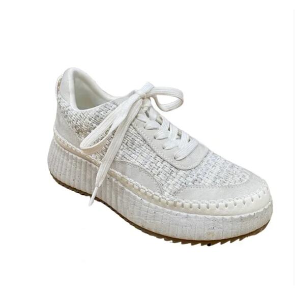 Universal Thread Womens Persephone Platform Sneaker 11 White Cream Knit - Picture 1 of 7
